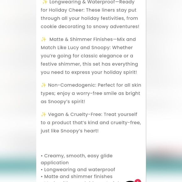 Profusion Cosmetics X Peanuts Fa La La La Liners Eyeliner Pencil Set - Picture 7 of 8